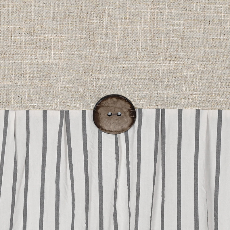 Rideau de douche Patchwork, H 72 po x l 72 po, Gris/beige
