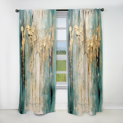 Rideau en velours moderne Gilded Daydream VI VI - obscurcissant - 1 panneau