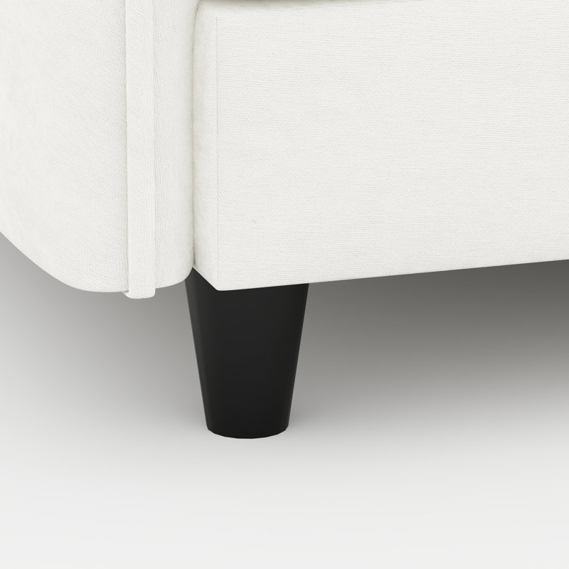 4 - Seat L Shaped In 107.8'' Size, Beige Fabric, Movable , Wooden Frame, Side Pocket For Remote And Magazine Placement Large Modern Fabric With High Density Foam Cushions, Armrest Storage Relaxing