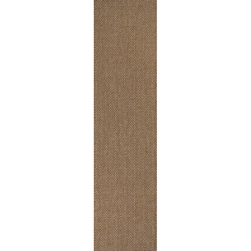 Tapis intérieur / extérieur Rowena Easy Jute, Brun, Tapis de couloir 2 pi 2 po x 8 pi