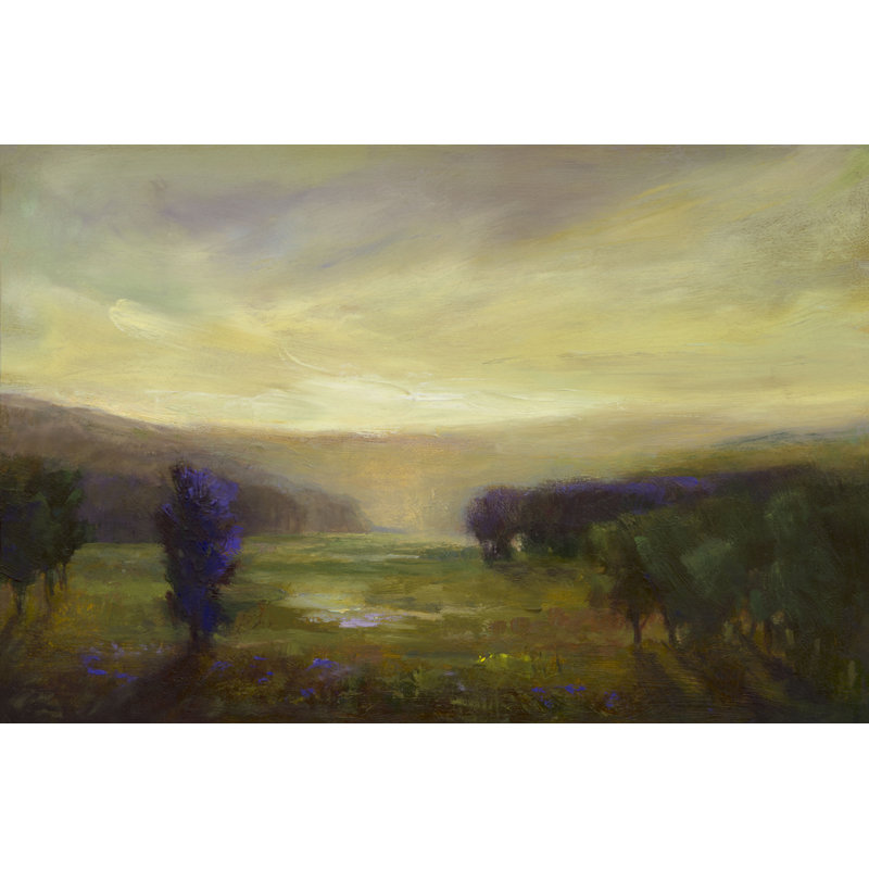 Carried by the Light by Sheila Finch - Painting, 30cm H x 46cm W, Wrapped Canvas
