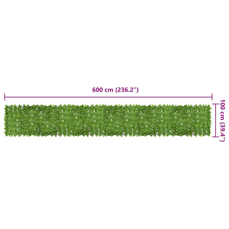 Faux Ivy, Vert, H 29,5 po x l 236,2 po