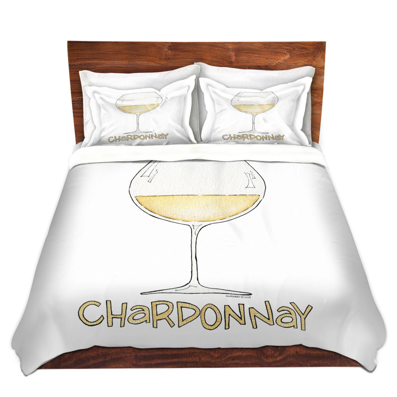 Ensemble de housse de couette en microfibre DiaNoche par Marley Ungaro - Cocktail Chardonnay