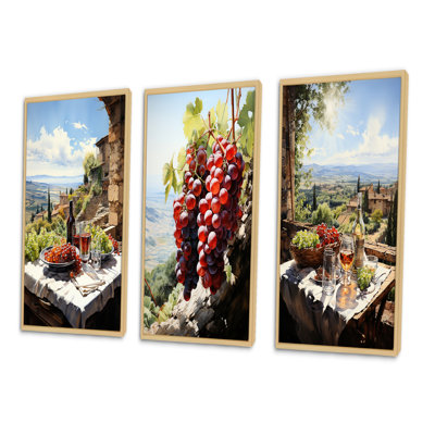 «Vineyard Rendezvous In Rioja», 3 pièces