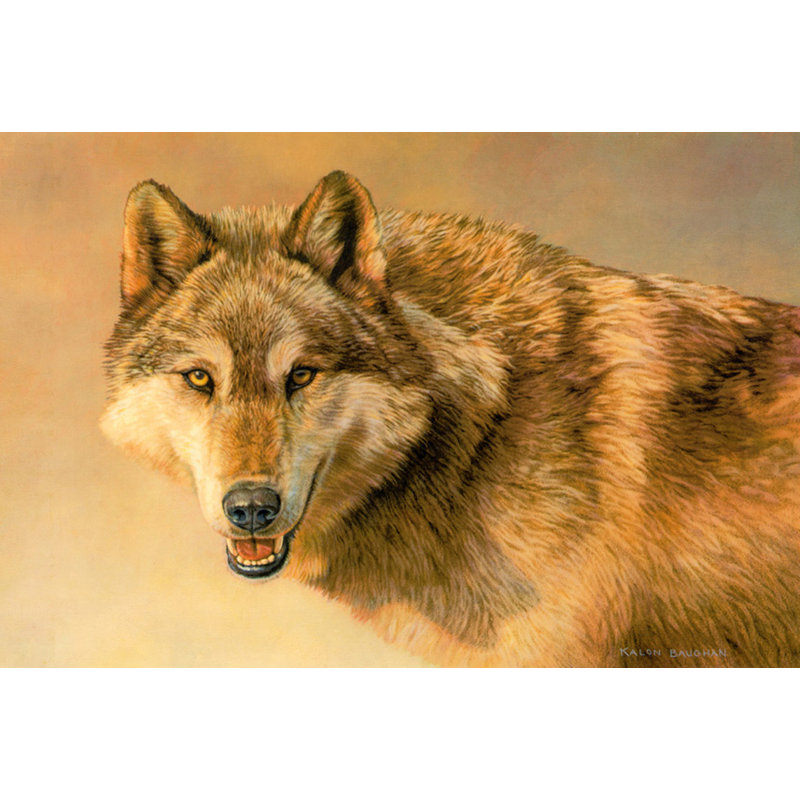 Portrait de loup, H 32 po x l 48 po