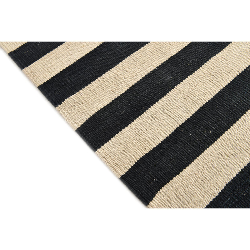 Tapis noir et blanc 5x8 Ponce