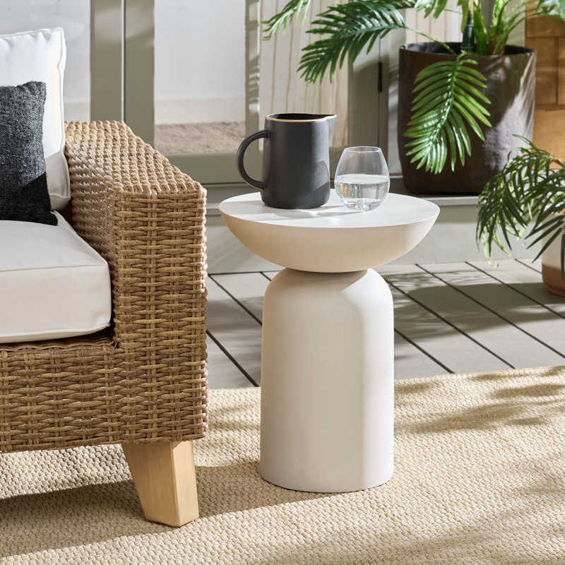 Table d'appoint Dylan, Blanc