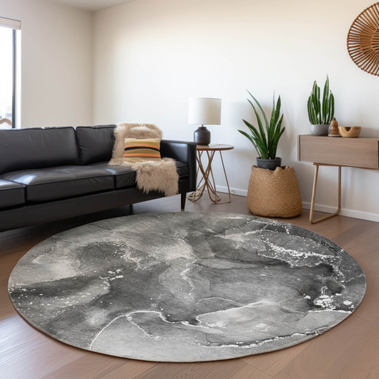 Premium Machine Washable Cerrito AMF518 Gray Rug