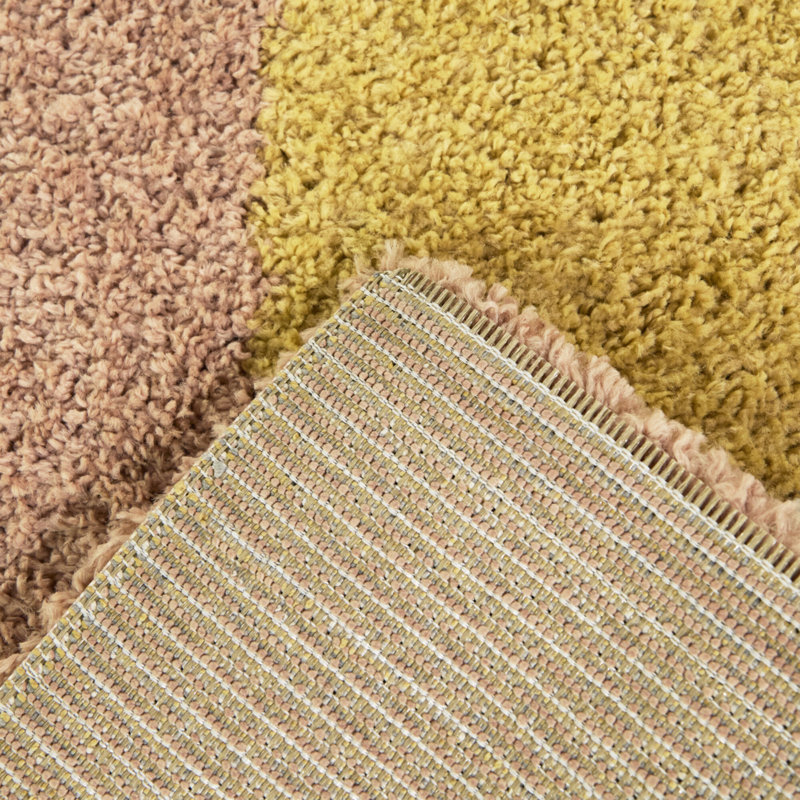 Janeway Yellow Modern Shag Area Rug, Rectangle 7'10" x 10'