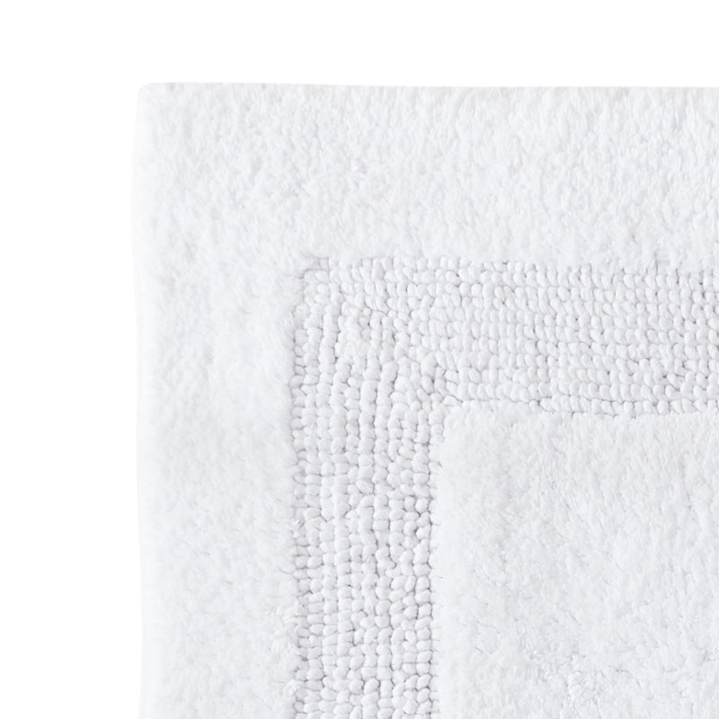 Long Branch Bath Rug, White, 21 x 34