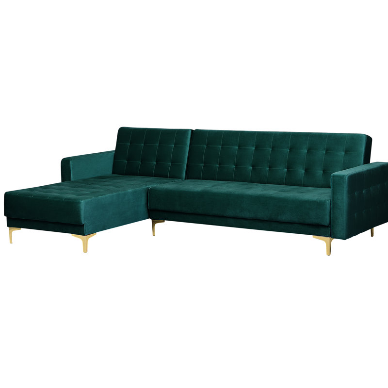 Prentice 4 Seater Sofa Bed, Left Hand Facing, Green