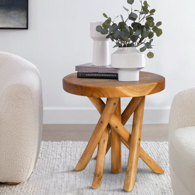 11.8 Tall Teak Wood Plant Stand