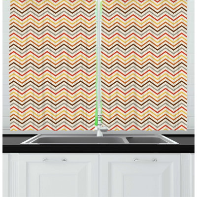 Chevron Tailored Kitchen Curtain
