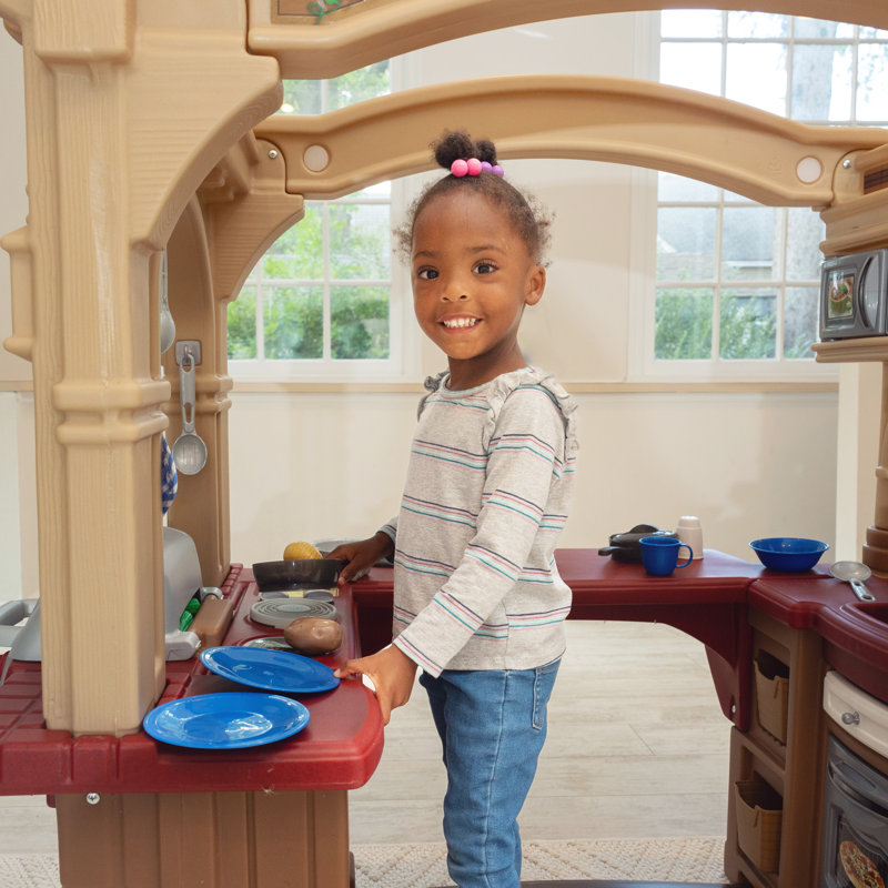 Grand Walk-In Kids Kitchen Set with Grill and Storage