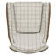 Cream and Brown Accent Chair with Nailhead Trim
