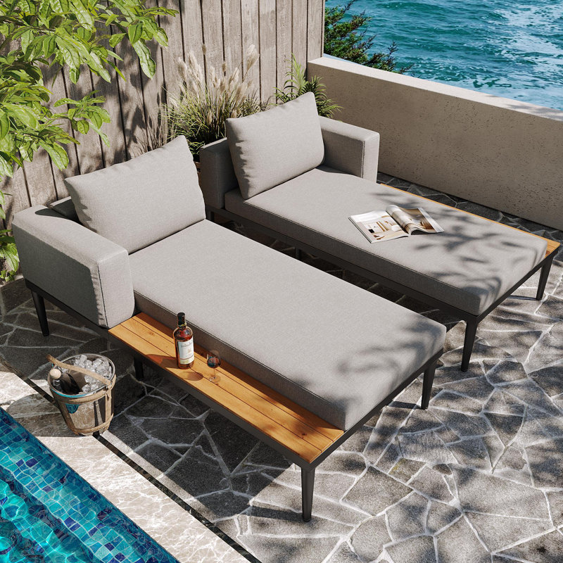 150cm Long Double Chaise with Cushions