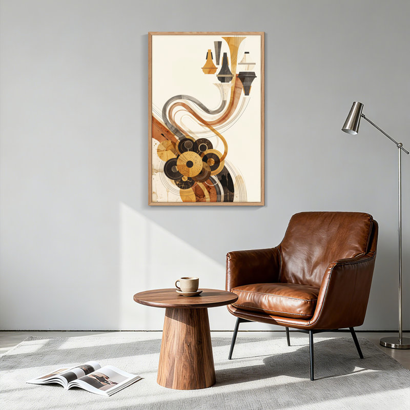 Art abstrait, art mural sur toile, ensemble de 1, Natural, 24"H x 18"W