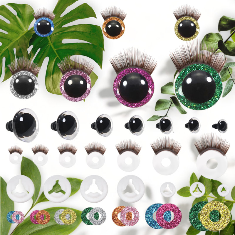 28pcs Brown Safety Eyes for DIY Puppets and Dolls