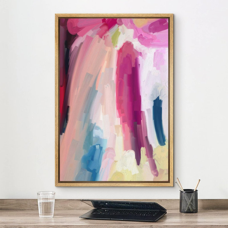Abstract Colorful Strokes " Pastel Colorful Paint Strokes Abstract Shapes ", Natural, 36" H x 24" W