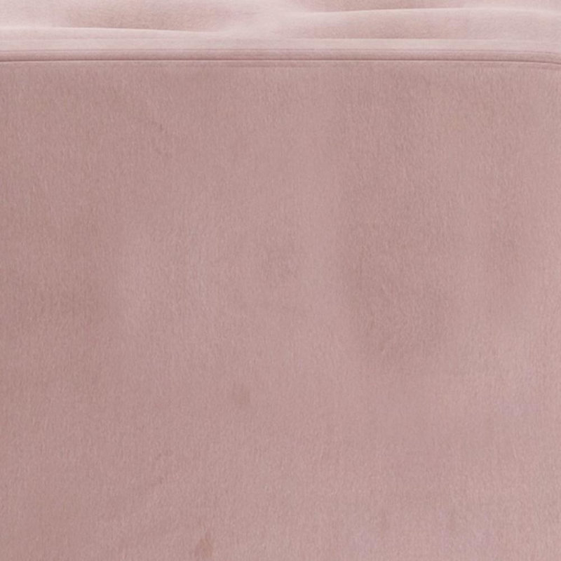 Repose-pieds de rangement rectangulaire en velours avec rangement 39,5 po, Velours rosé, Or