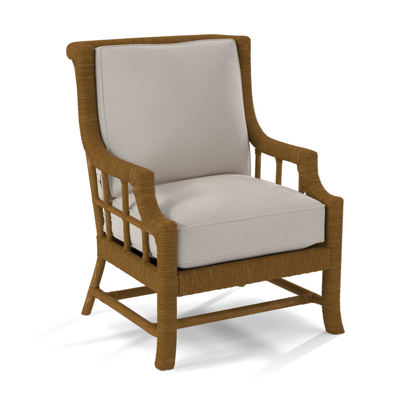 Lafayette Armchair, Havana, White Textured Performance; 0865-91