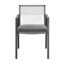 2 chaises de salle à manger d'extérieur - Fauteuils en aluminium et en corde pour la terrasse, la cour, le bord de la piscine, la structure en rouille du balcon, assise confortable avec fauteuil à coussin + structure en rouille, confort ergonomique