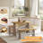 Berna 3-Piece Solid Wood Corner Dining Set – Modern Style, Space-Saving Kitchen Nook Furniture-2090269224