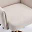 Chaise de bureau blanche à dossier moyen avec velours côtelé, dossier ergonomique et base dorée stable avec velours côtelé pour l'équilibre