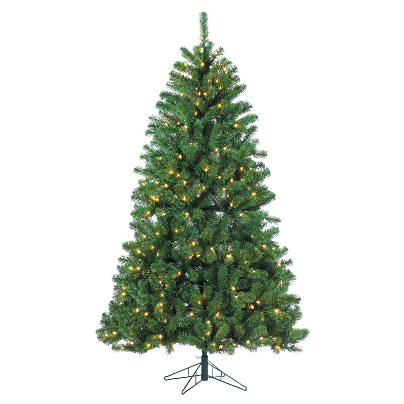 7' Lighted Pine Christmas Tree
