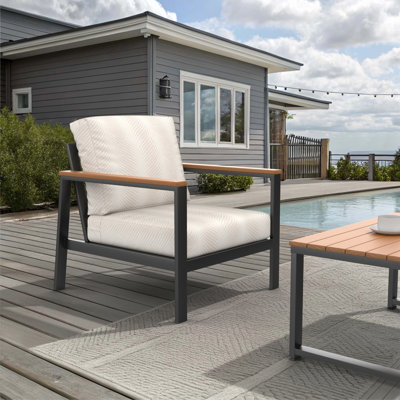 Chaise longue d'extérieur avec coussins Sunbrella® Townsend