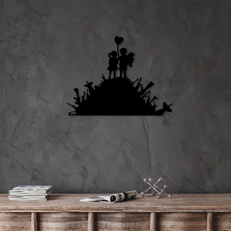 Stylish Decorative Metal Wall Accessory, Black, 20.5 x 27.6 inches | 100% Metal, Thickness: 0.06 inches | Easy Wall Mount with Back Hanger | Perfect for Home Decor, Modern Aesthetic, and Unique Design
