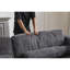 Canapé-lit pliable modulaire PlayCouch pour salon et chambre à coucher à extension instantanée, confortable et créatif avec un siège latéral, gris foncé.-753234871
