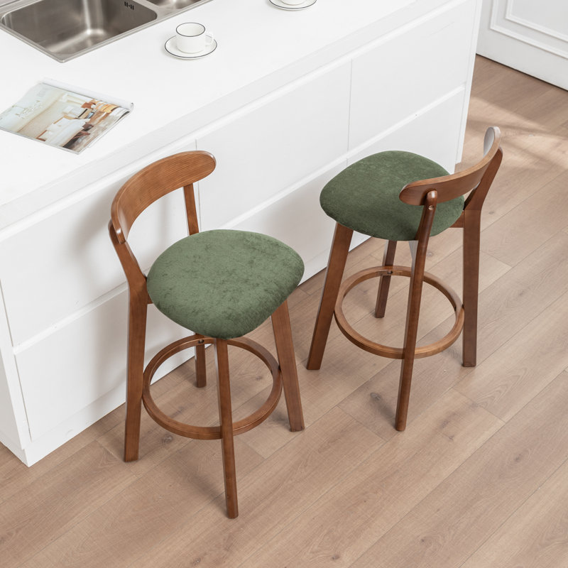 Tabouret de bar en bois massif Nordic, Green