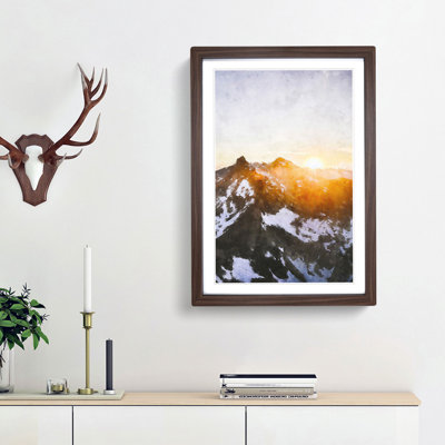 Sun over the Mountains - Framed Print