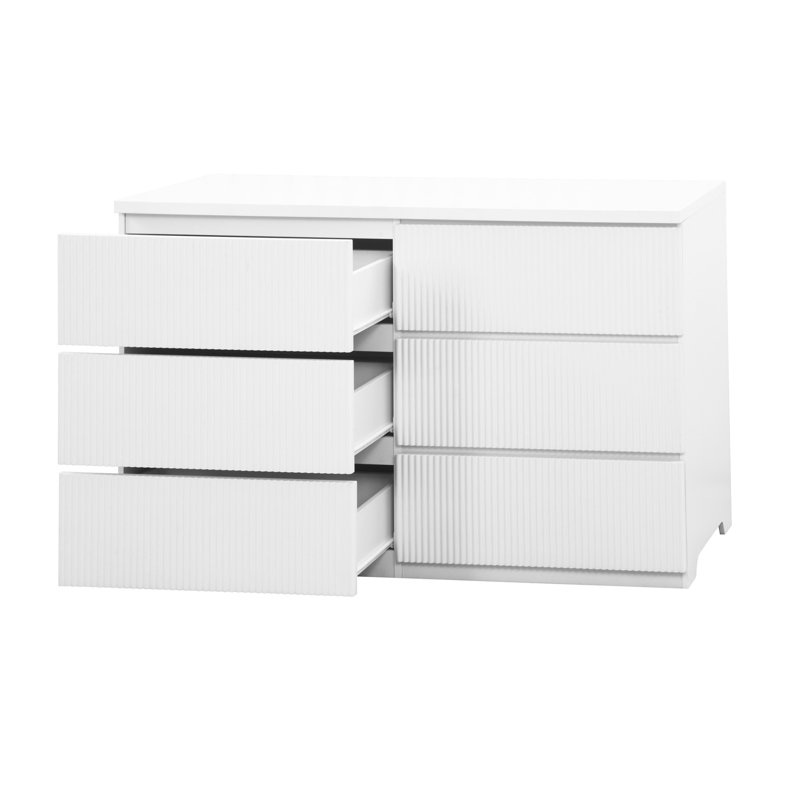 Commode 6 tiroirs Modern White