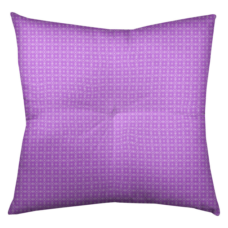 Coussin Katelyn Elizabeth, 26 po x 26 po, Violet / Blanc
