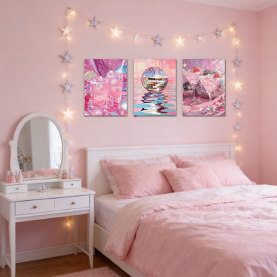 3 pièces d'art mural en toile non encadrée 16 "x 24"