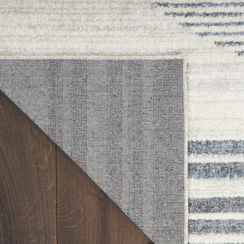 Tapis géométrique lavable à la machine Haydel, Tapis de couloir 2 pi 2 po x 12 pi