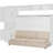 White Full Size Wall Bed With , Shelves, & - Space Saving, Suitable For Small Function, Comfortable Use-737040782-737040783