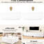 Élégant meuble télé blanc pour téléviseur de 80 po ou moins, table basse à quatre tiroirs avec rangement caché pour consoles de jeux, conception arquée sophistiquée, armoire multifonctionnelle et table de rangement, organisateur à 4 tiroirs-1743877833