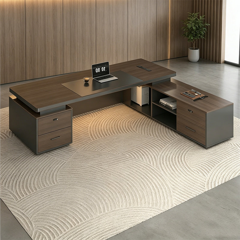 Bureau de direction en L 78,84 po, 29.53" H x 78.84" W x 70.87" D