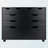 Sutton Black Mobile Cabinet with Bins & Drawers Multi-Storage, 26.12"H X 31.86'' W X 15.84'' D-723888274