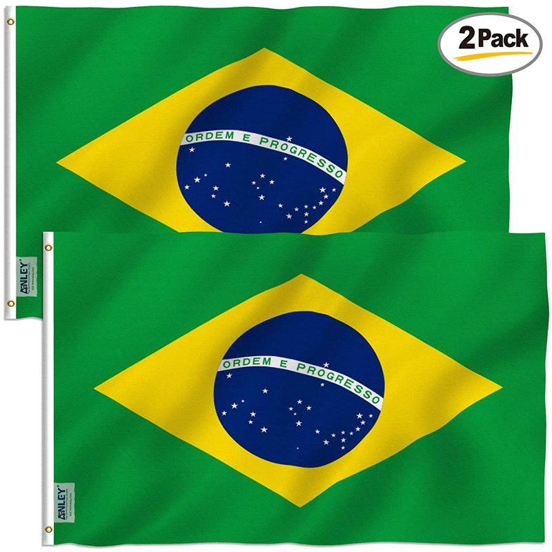 Drapeau brésilien 36 po x 60 po Polyester