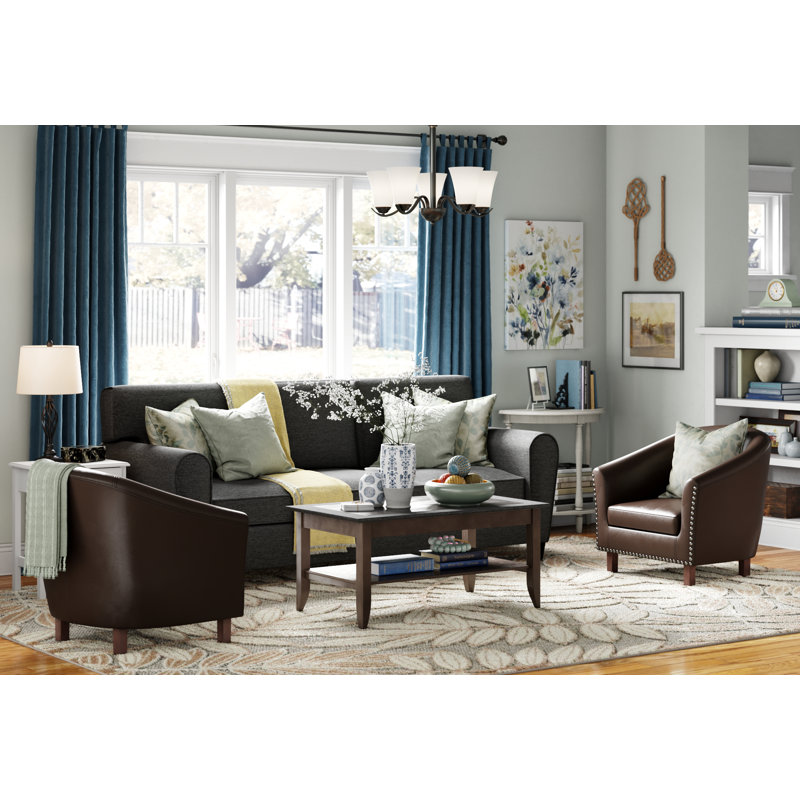  Housse et insert d'oreiller carré, 18 po x 18 po, Bleu clair / Crème, Duvet
