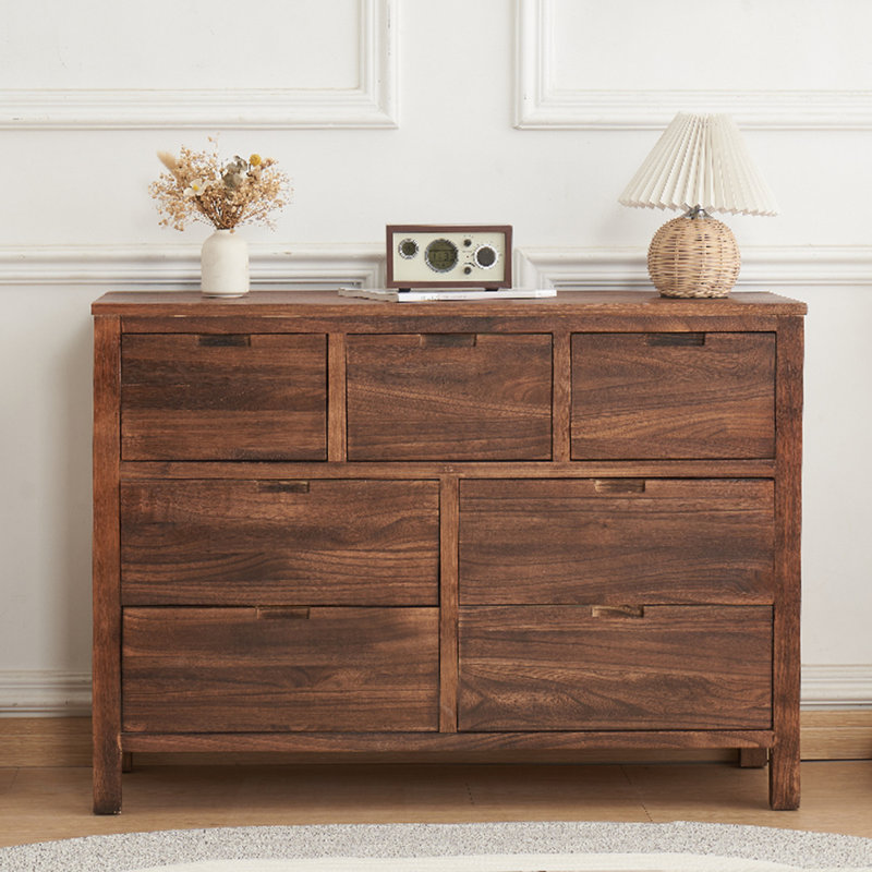 Armoire d'appoint en bois manufacturé brun massif