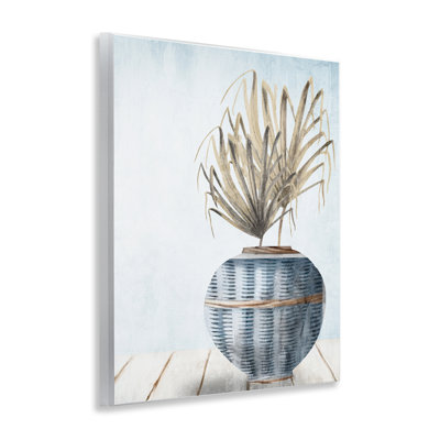 Plante dans un vase tissé, art mural par Kim Allen