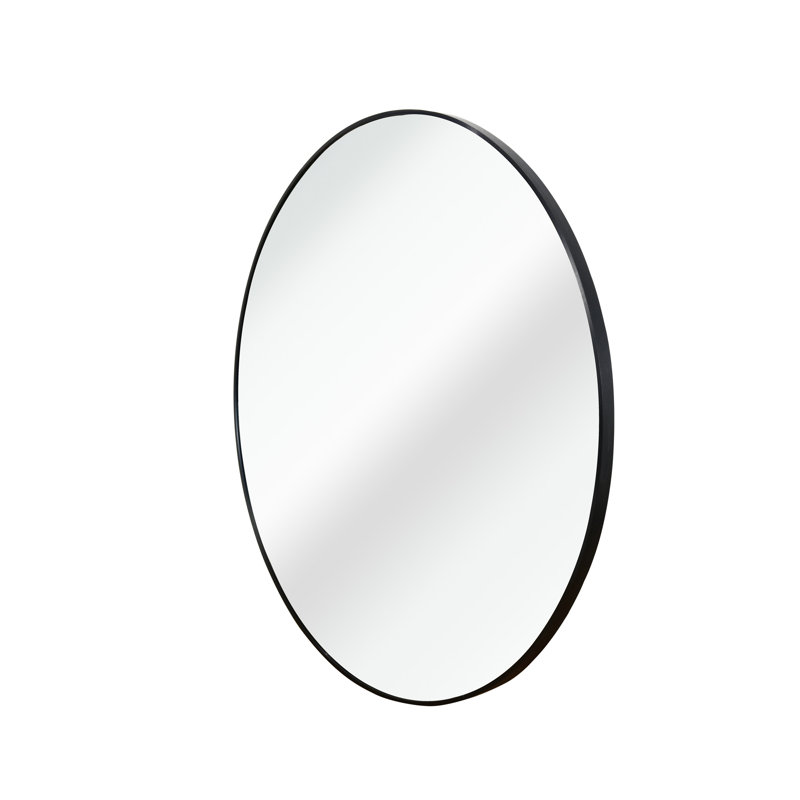 Veleer Mirror, Black, 42" x 42"