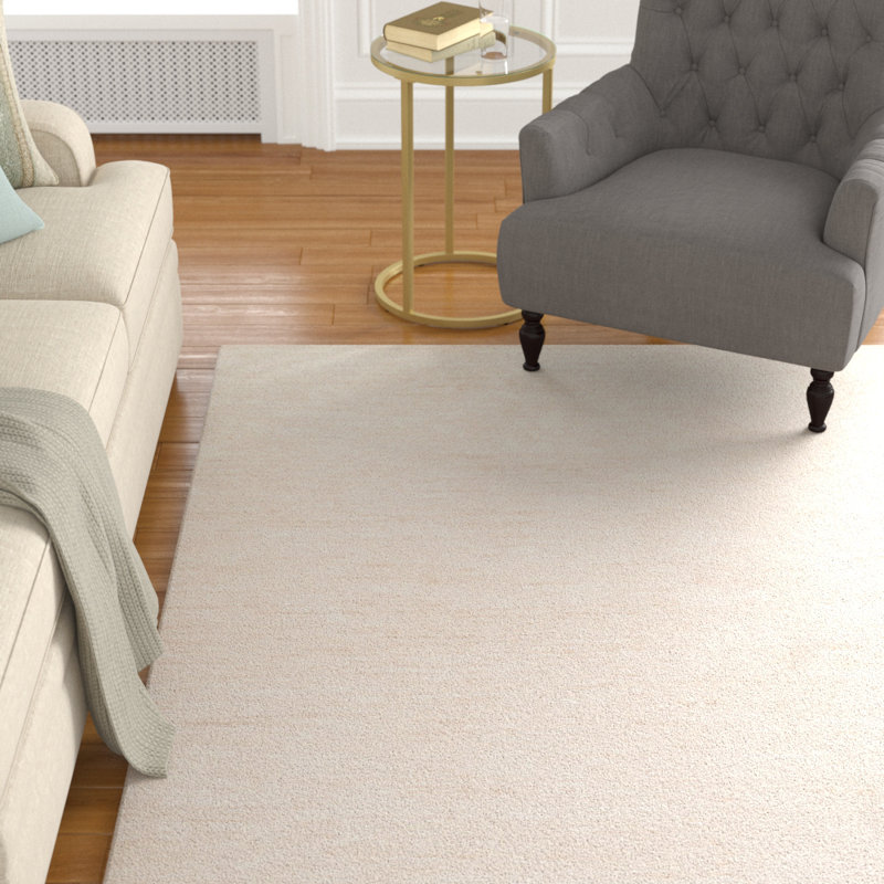 Tapis décoratif de Ivoire nouée à la main Kelch, Rectangle 9 pi 6 po x 13 pi 6 po