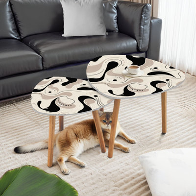 Ensemble de 2 tables basses gigognes Triangle