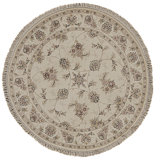High-Quality Hand-Knotted Ivory Area Rug